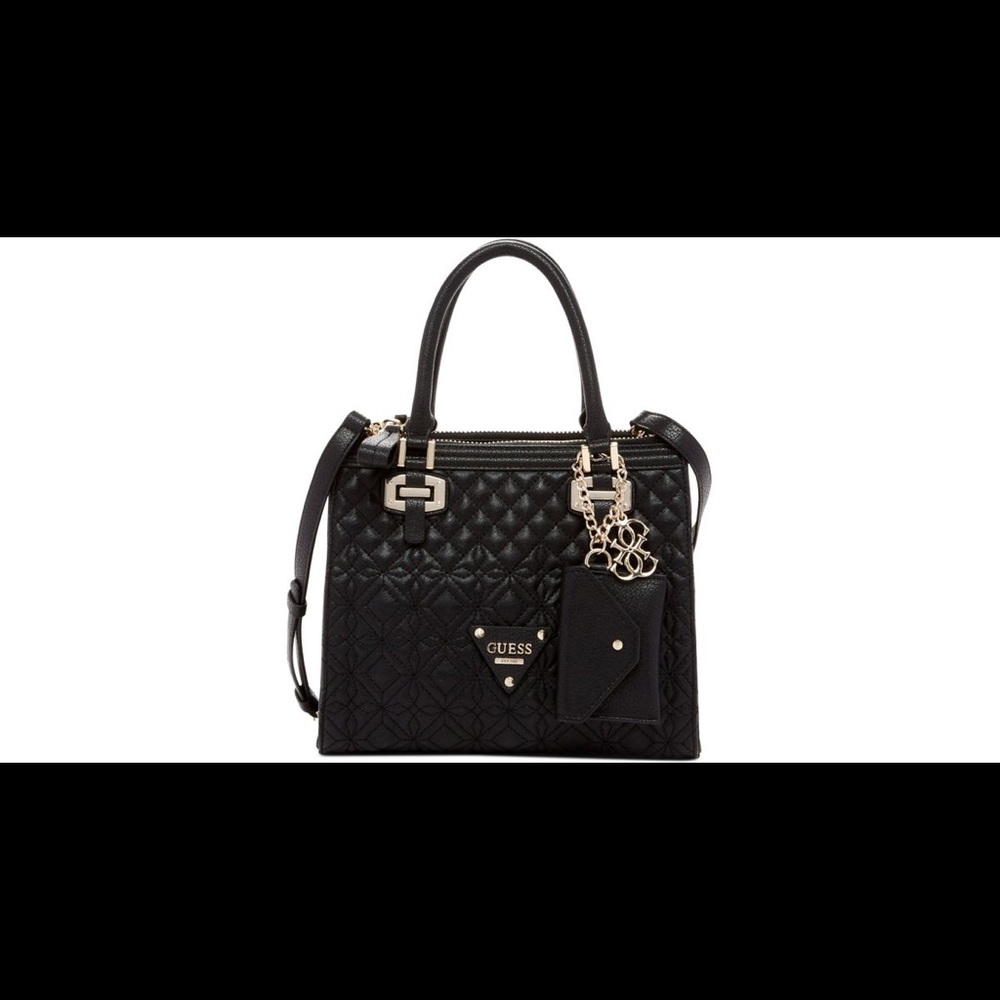 Black Quilted Guess Purse